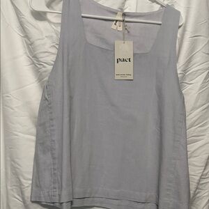 Pact Women's Light Blue Sleeveless Top